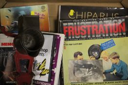 A TRAY OF ASSORTED COLLECTABLES TO INCLUDE A VINTAGE FRUSTRATION GAME AND A TALA No.666 GRATER ETC