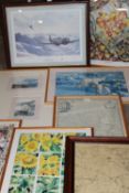 THE SCENIC ROUTE' SIGNED MILITARY PICTURE TOGETHER WITH ASSORTED PICTURES AND PRINTS TO INCLUDE