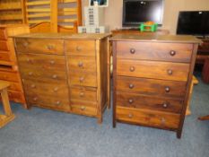 TWO PINE EFFECT CHESTS