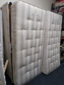 A PAIR OF DREAMWORKS SINGLE BEDS AND BASES ( CAN ZIP TOGETHER TO MAKE A DOUBLE )