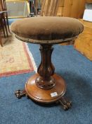 A VICTORIAN MAHOGANY PIANO STOOL