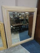 A LARGE MODERN OVERMANTLE MIRROR H-130 W-110 CM
