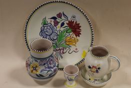 FIVE ITEMS OF POOLE POTTERY