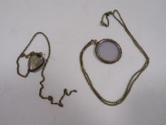 TWO VICTORIAN DOUBLE SIDED LOCKETS