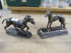 ***A RETRIEVER FIGURE TOGETHER WITH A GREYHOUND FIGURE (2)**