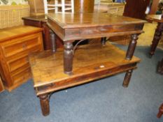 TWO COLONIAL HARDWOOD COFFEE TABLES