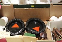 A TRAY OF ASSORTED COLLECTABLES TO INCLUDE, BEATRIX POTTER BOOKS, BRASS CUTLERY, ROYAL ALBERT