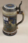 AN ANTIQUE METTLACH STEIN