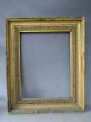 AN 18TH CENTURY GOLD FRAME, with acanthus leaf design to inner edge, frame W 10 cm, frame rebate
