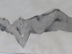 JUPP DERNBACH MAYEN (1908-1990). Naked figurative study, monogram lower right, mixed media on paper,