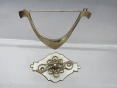 TWO NORWAY STERLING SILVER BROOCHES, comprising an ornate example with guilloche enamel decoration