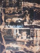 (XX). Pop art poster of various figures and townscape, indistinctly signed centre middle, lithograph