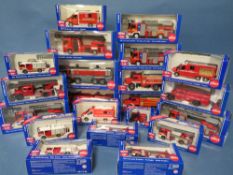 TWENTY ONE BOXED VEHICLES BY SIKU, mainly fire related some 1:50 scale, some 1:87 scale
