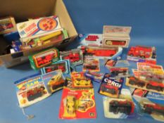 THIRTY TWO BOXED / CARDED EMERGENCY SERVICES VEHICLES, by Corgi, Majorette, Tuftoys, Play Makers,