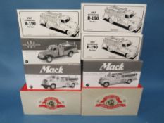 EIGHT BOXED FIRST GEAR VEHICLES, all 1:34 scale, to include International KB8 fire truck, 1960