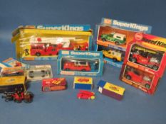 ELEVEN BOXED MATCHBOX VEHICLES, to include Superkings K39 snorkel fire engine, Superkings K75