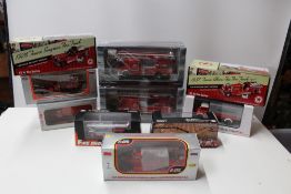 TEN BOXED FIRE ENGINES, to include Magirus M32L, Magirus M32LAS, Texaco, Soar Art etc.