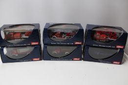SIX BOXED SCHUCO 1:43 SCALE FIRE ENGINES, 03101, 03071, 03263, 03091, 03053, 03073