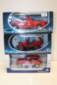THREE SOLIDO PRESTIGE RANGE METAL DIE CAST MODEL FIRE DEPARTMENT VEHICLES