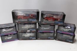 TEN BOXED CORGI NINE DOUBLE NINE EMERGENCY VEHICLES, to include CC13007, CC10307, CC86519,