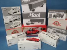 THIRTEEN BOXED FIRST GEAR VEHICLES, to include 1960 Mack Chicago Fire Department tow truck 1:25