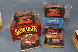 SIX BOXED CODE 3 COLLECTIBLES EMERGENCY SERVICES VEHICLES, to include Detroit, Jacksonville and NYFD