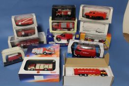 THIRTEEN BOXED FIRE ENGINES, to include Iveco Magirus RW2, Motormas VW Delivery Van, Iveco Magirus