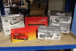 SEVEN BOXED FIRST GEAR VEHICLES, 1:34 and 1:30 scale, to include 1957 R200 International fire truck,