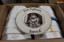 A COLLECTION OF CIRCA FIFTEEN FIRE RELATED COLLECTORS WALL PLATES, mainly limited edition Franklin