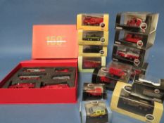THIRTY FIVE BOXED OXFORD DIE CAST EMERGENCY SERVICES VEHICLES - MAINLY FIRE ENGINES, mostly 1:76