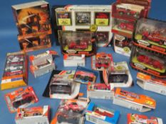 NINETEEN BOXED MATCHBOX FIRE RELATED VEHICLES, together with six carded Matchbox vehicles, all
