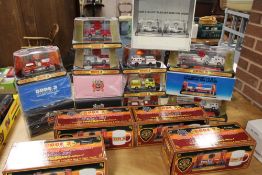 EIGHTEEN BOXED CODE 3 COLLECTABLE FIRE ENGINES, to include Louisville, Bedford Park, San