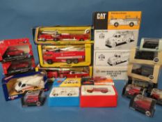 A TRAY CONTAINING TWENTY ONE BOXED EMERGENCY SERVICE VEHICLES, to include 6 x Corgi, 3 x Solido, 8 x