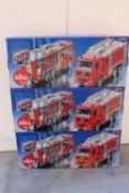 THREE SIKU JUNIOR 1:20 SCALE PLASTIC MODEL AUXILLARY FIRE TENDERS