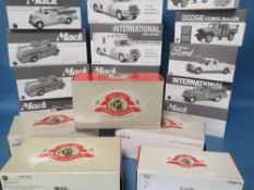 EIGHTEEN BOXED FIRST GEAR VEHICLES - MAINLY FIRE ENGINES, some 1:34 scale, to include