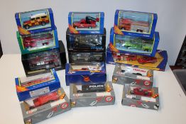 THREE BOXED CORGI NINE DOUBLE NINE FIRE VEHICLES (TWO MILITARY), CC60304, CC07714, 52403 together