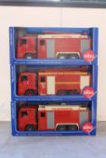 THREE ROAD SIGNATURE SERIES 'FORD' MODEL FIRE ENGINES, 1:18 scale die cast models (3)