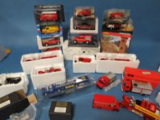 TWENTY SIX BOXED MAINLY FIRE RELATED ITEMS, to include Hornby Scaledale Country Fire Station,