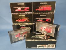 A BOXED MINICHAMPS 1:18 SCALE OPEL REKORD PI CARAVAN 1958, six boxed Minichamps 1:43 scale fire
