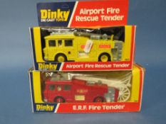 A BOXED DINKY ERF FIRE TENDER 266, together with a boxed Dinky Airport Fire Rescue Tender 263