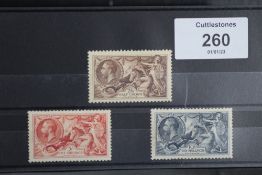 S.G. 450/2 1934 RE-ENGRAVED SEAHORSES, UN/M