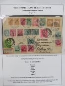 1911 COVER - CONSTANTINOPLE TO COBLENZ GERMANY WITH STAMPS, (correctly cancelled) from all P.O.'s in