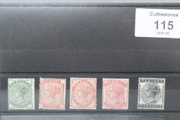 S.G. 164/9 1880, set of five, mint