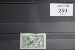 S.G. 403 1913 WATERLOW £1 SEAHORSE, fine lightly mounted, mint