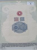 1848 WHITING ESSAY FOR BEAUFORT HOUSE, reverse with red and green 'FOR PROTECTION AGAINST