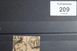 S.G. 196 1876 8d, used, a horizontal pair