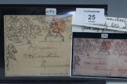 1d MULREADY LONDON, Devon cancelled STRAND, D, on front, backstamped c/my.6 1840 (1st day of issue),