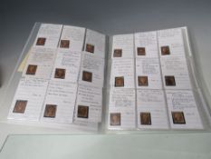 S.G. 8/12 1841 1d RED (2204), many with M/X cancel, written up on leaves