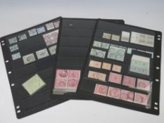ABOUT 100 TELEGRAPH STAMPS, mint and / or FU to include blocks of four, SPECIMENS, imperfs etc.