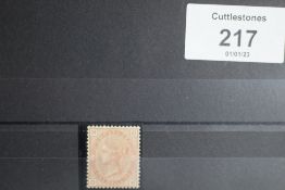 S.G. 163 1881 1/= ORANGE BROWN, plate 13, fine mint